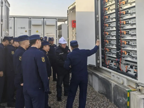 以练筑防！bti体育电气盐池储能电站发展消防专项行动